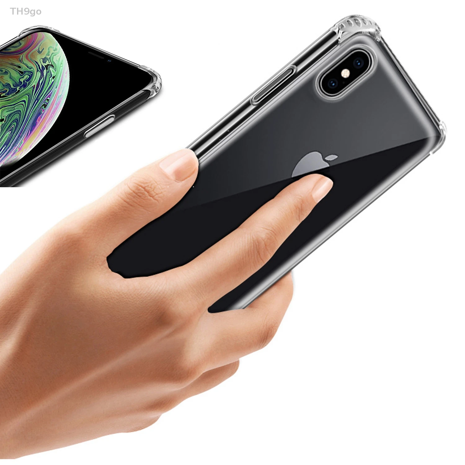 Transparent 5S 6S 7 8 Plus Phone Case For Apple iPhone X XR XS Max Shockproof Silicone TPU Cover |