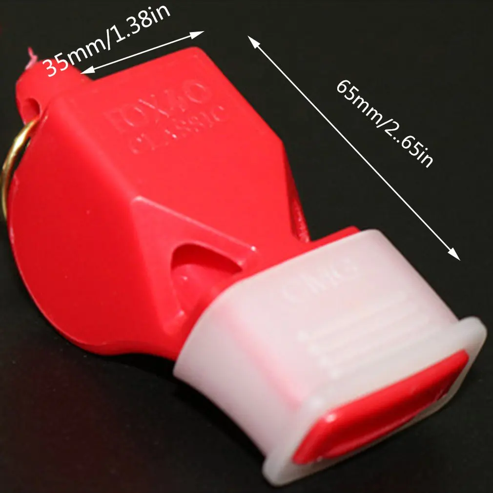 

Professional Plastic Whistle Outdoor Survival Whistle Sports Referee Football Rugby Whistle With Neck Wrist Cord