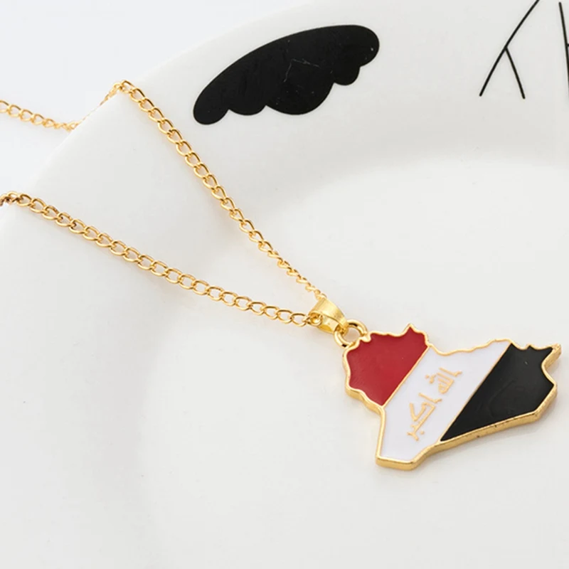 Республика Ирак карта кулон в форме флага Patriot иракский ожерелье для мужчин и