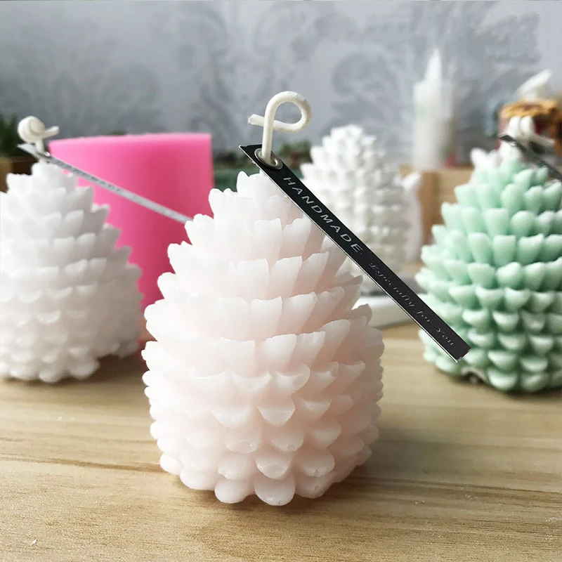 Силиконовая форма для свечей FUNBAKY 3D в виде соснового конуса сделай сам