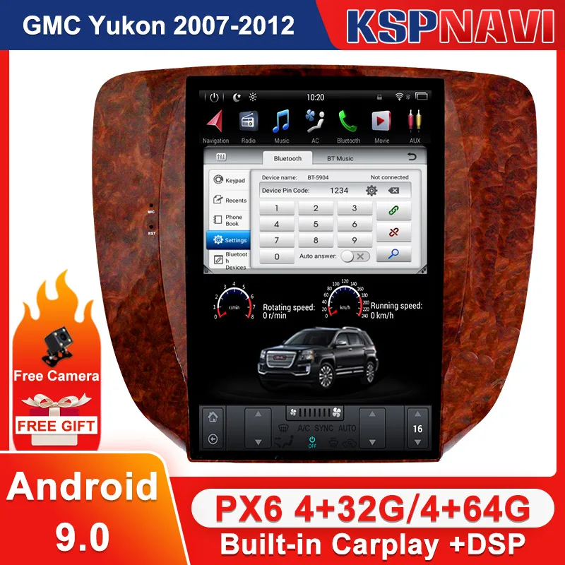 

Car Multimedia Player For GMC Yukon / Chevrolet Tahoe Silverado Android Tesla Style Screen Audio Radio Stereo PX6 Autoradio GPS