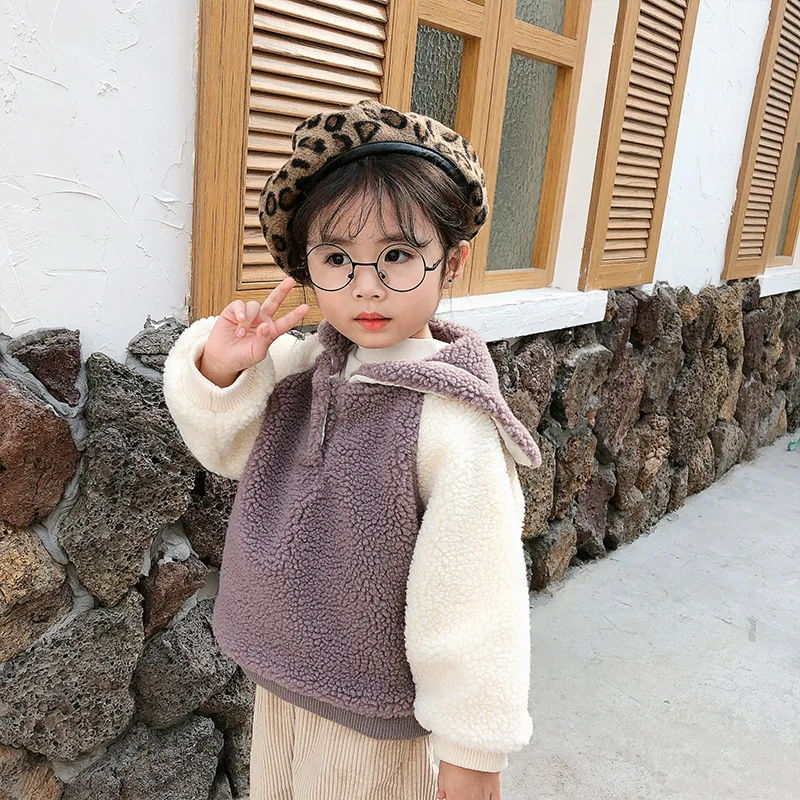 

Baby Girl Sweatshirts Children's Clothing Toddler Cute Patchwork Hooded Pullovers Top Tees Toddler Winter Clothes Girls Hoodies