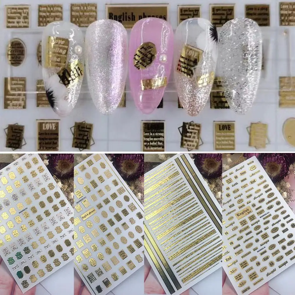 

1 лист, сделай сам, японский стиль, возможно, Золотое Тиснение, наклейка для ногтей, клейкая наклейка для ногтей, заводская цена, украшение дл...