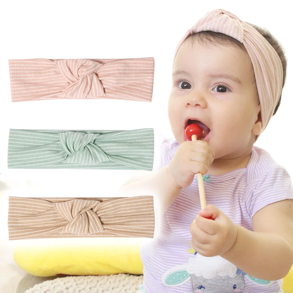 

3Pcs 2021 Baby Elastic Flower Headband Dots Turban Girls Bebe Bowknot Hairband Toddler Infants Accessories Set Photography Props