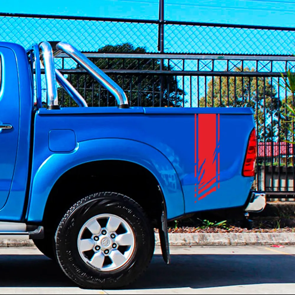 

New Decorative Car Stickers 4X4 Off-Road Striped Vinyl Decals for Ford Ranger Raptor Pickup Isuzu Dma Nissan NAVARA Toyota Hilux