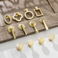 gold cabinet pulls solid zinc alloy kitchen cupboard single hole for bedside table handle drawer knobs furniture handle hardware