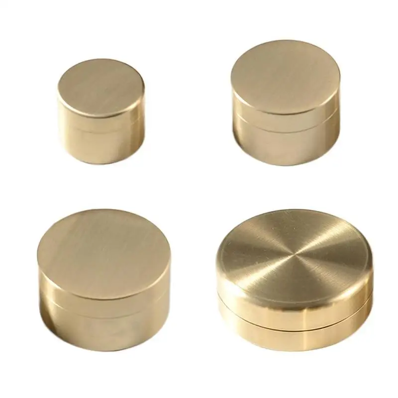 

1PC Tool Box Outdoor Shockproof Sealed Waterproof Safety Case Brass Tool Dry Box Round Brass Storage Box Dustproof Jewelry Box