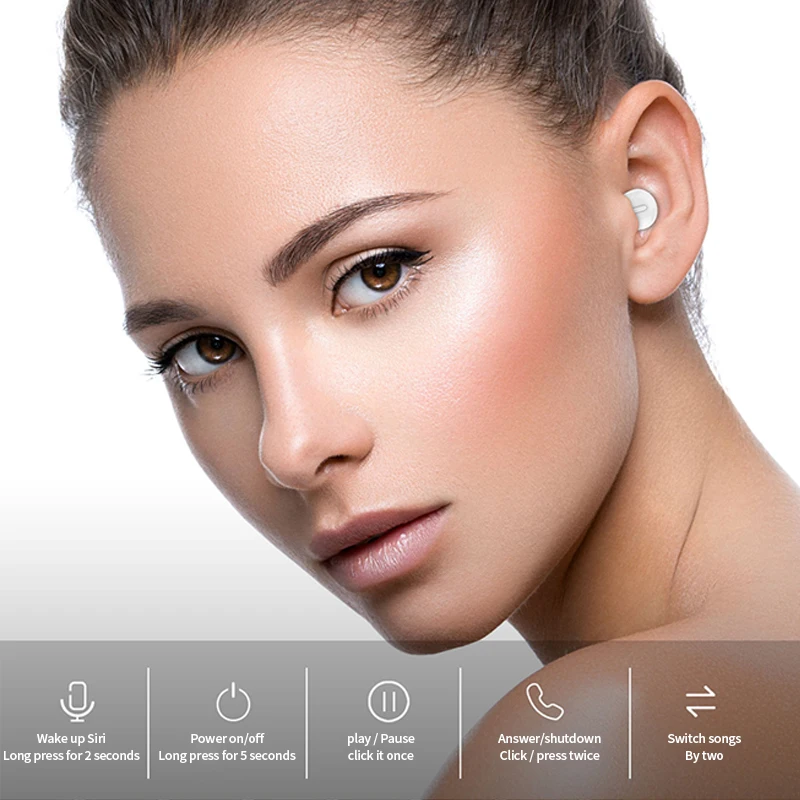 Мини Скрытая Беспроводная гарнитура с зарядным устройством Bluetooth одиночная