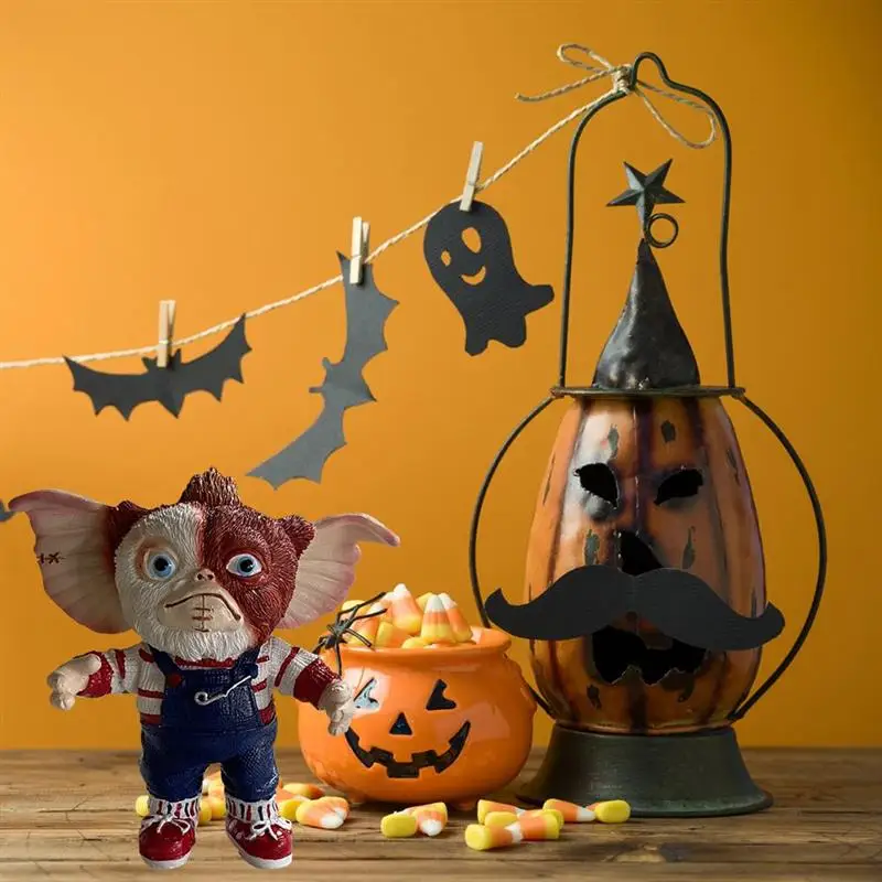 

Creative Movie Doll Halloween Simulation Horror Doll Decorations Desktop Resin Ornaments for Garden Living Room Bedroom
