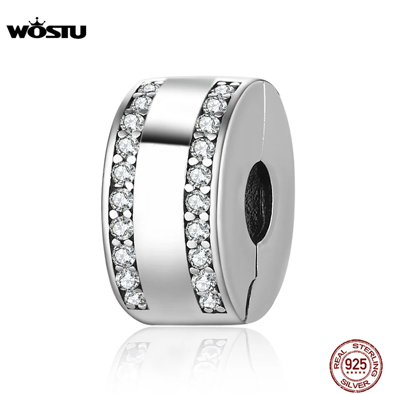 Женский классический браслет WOSTU из 100% стерлингового серебра 925 пробы с