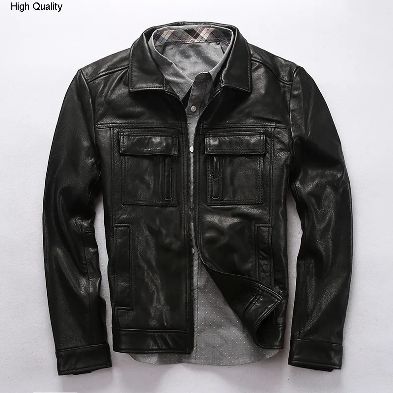 2020 мужская куртка из натуральной овечьей кожи повседневная Мужская