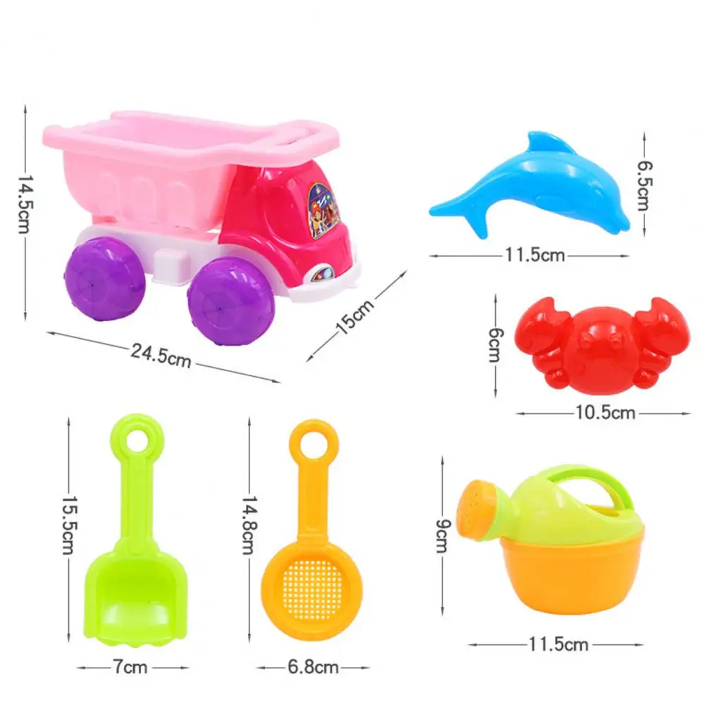 

6Pcs/Set Baby Beach Toy Easy-carrying Multiple Styles Interactive Beach Sand Bucket Castle Set for Outdoor Toys For Kids Gift