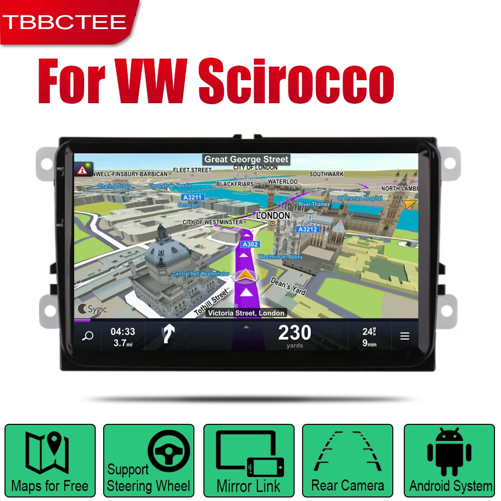 TBBCTEE Android автомобильный gps Navi для Volkswagen VW Scirocco 2008 ~ 2017 плеер навигация WiFi Bluetooth