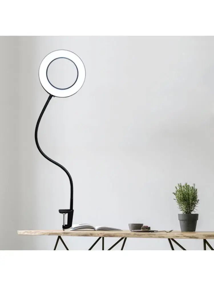 

8X LED Magnifying Desk Lamp with Clamp 3 Color Modes 23" Flexible Gooseneck with Magnifier Light for Sewing Painting