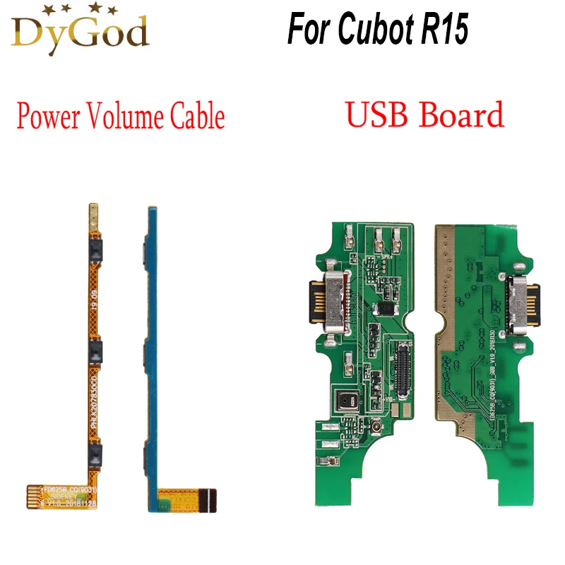 Гибкий кабель в сборе для кнопки питания Cubot R15 USB коннектор зарядки