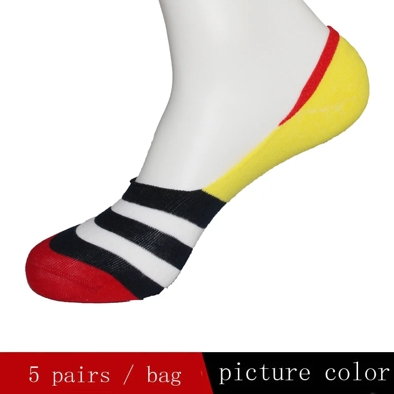 Мужские хлопковые невидимые носки 5 цветов | Мужская одежда