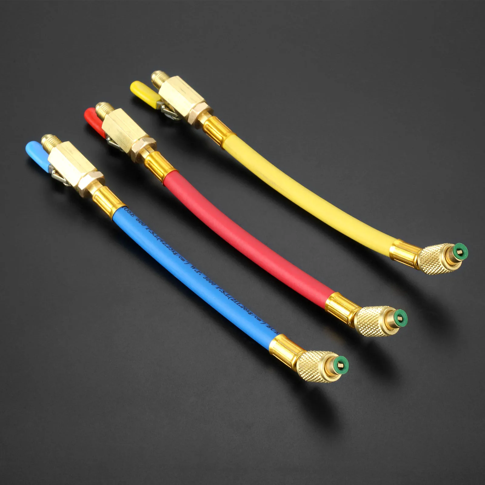 9 8 &quot1/4&quot SAE R134A R410a латунный AC хладагент HVAC зарядные шланги с шаровыми запорными