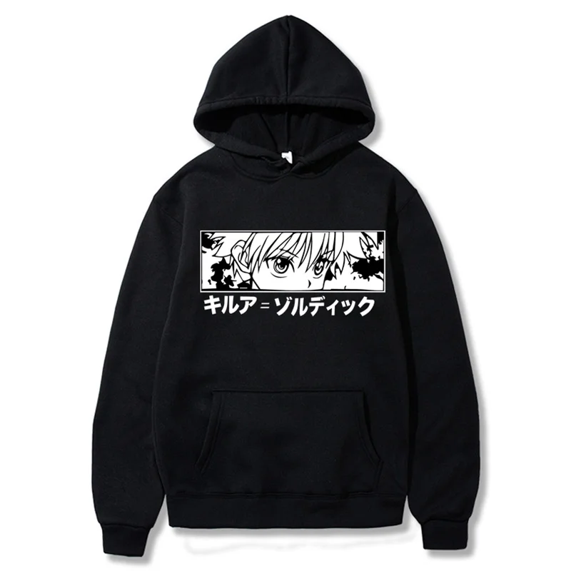 

100% cotton Anime Hunter X Hunter Hoodies Men/women Fashion Hip Hop Harajuku 2021 New High Quality killua eyes Hoodies