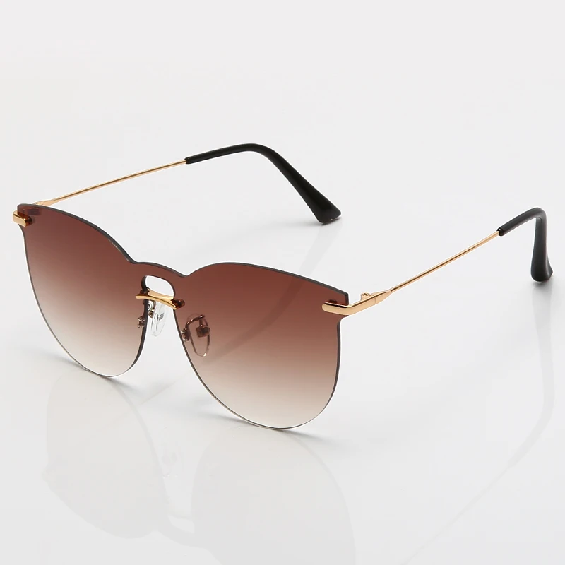 

Frameless Sunlgasses Women Trendy Oversized Sun Glasses Men Retro Brand Design Metal Frame Gradient Eyewear Shades UV400