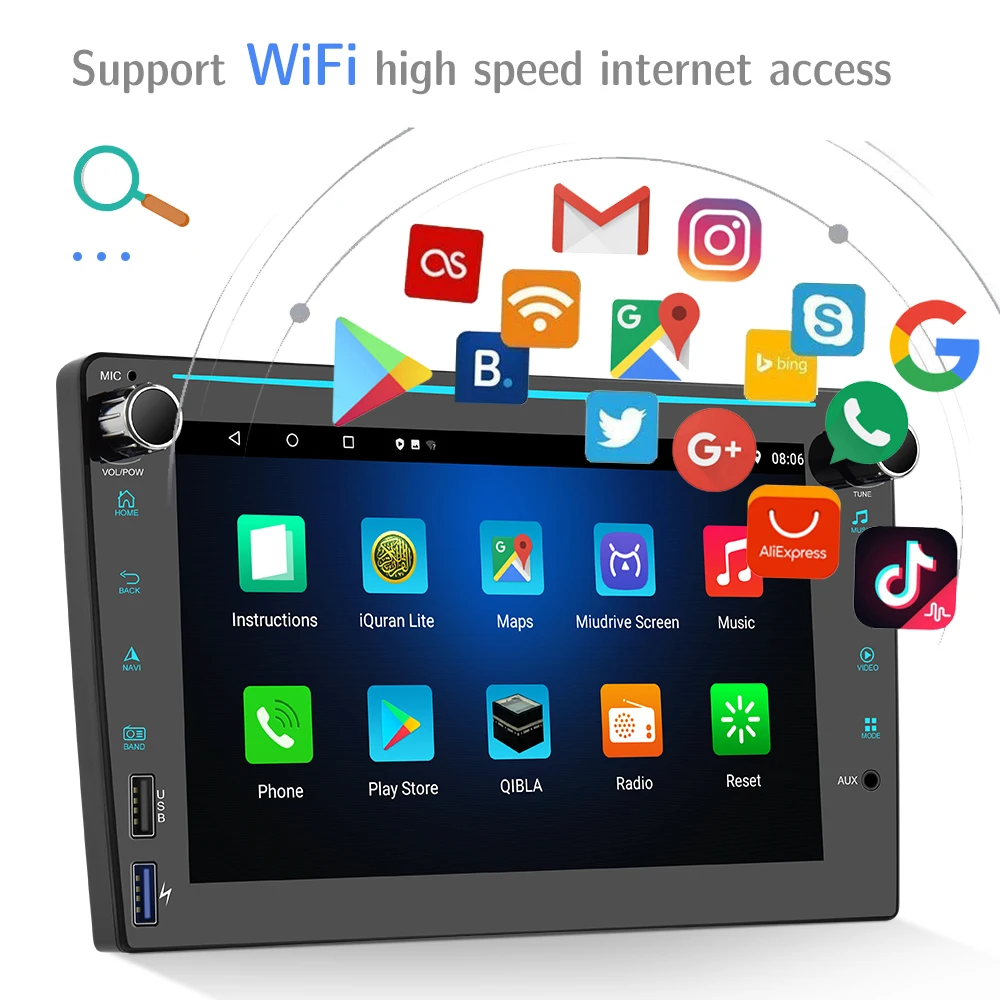 2Din Android GPS навигация автомобильное радио FM для универсального Nissan Hyundai Toyota Wifi 4USB