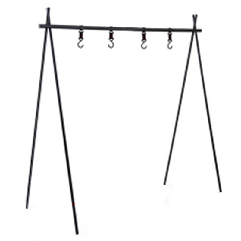 

Camping Hanging Rack Outdoor Barbecue Rack Travel Clothes Hanger Rack Shelf Triple-cornered Multi-Purpose Rack