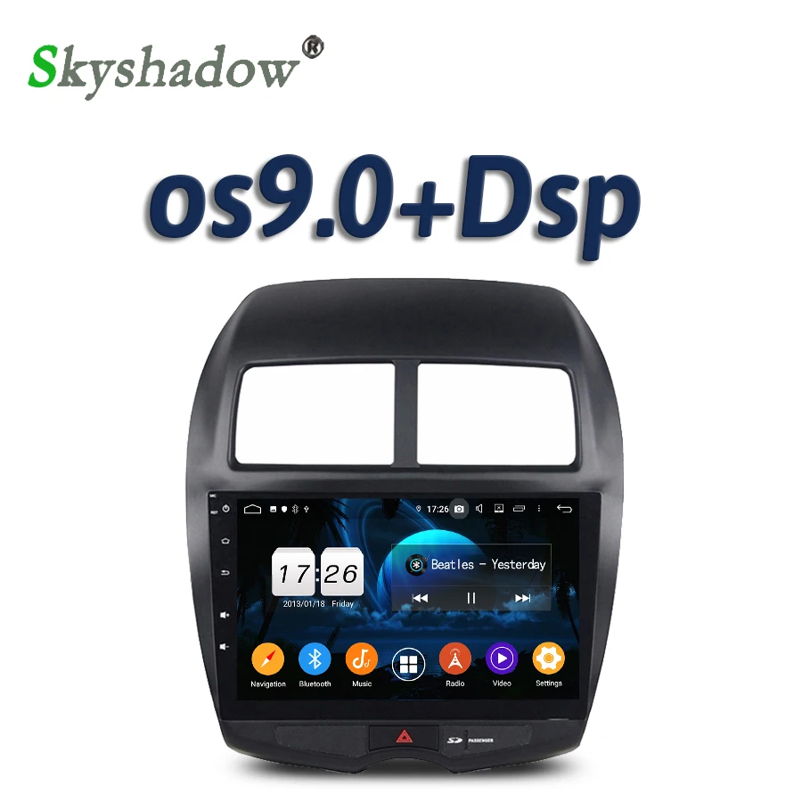 DSP 10 1 &quotIPS для MITSUBISHI ASX 2010 2012 Android 2G RAM 16G 4 ядра автомобильный DVD плеер AHD GPS карта RDS