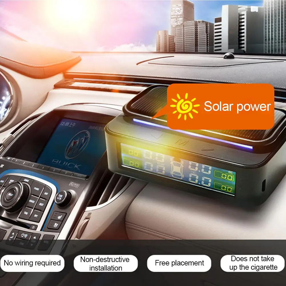 

Tire Pressure Monitoring System External TPMS Car Tire Pressure Safety Car Supplies Tire Pressure Sensor Solar Power