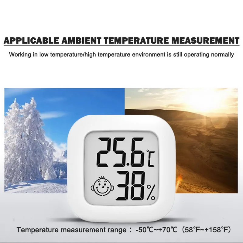 

Mini Indoor Thermometer Digital LCD Temperature Sensor Humidity Meter Thermometer Room Hygrometer Gauge