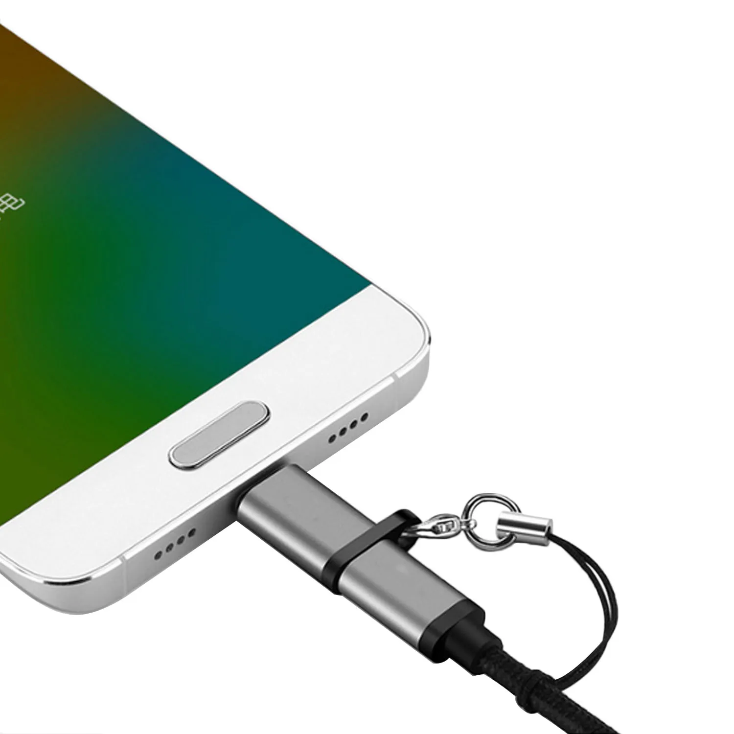 Besegad 4 шт. Micro адаптер USB Type C OTG с ремешком для ключей Apple MacBook ChromeBook Pixel Nexus Samgsung|adapter