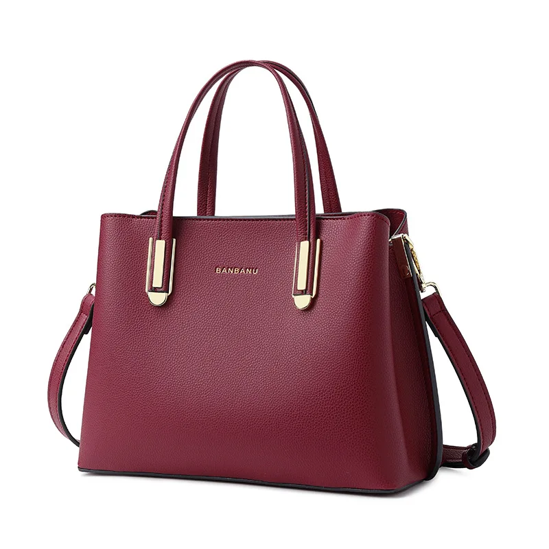 

Authentic Leather Tactile Feel Handbags 2020 New Simple Fashion Elegant Handbag All -Match Ladies Bags