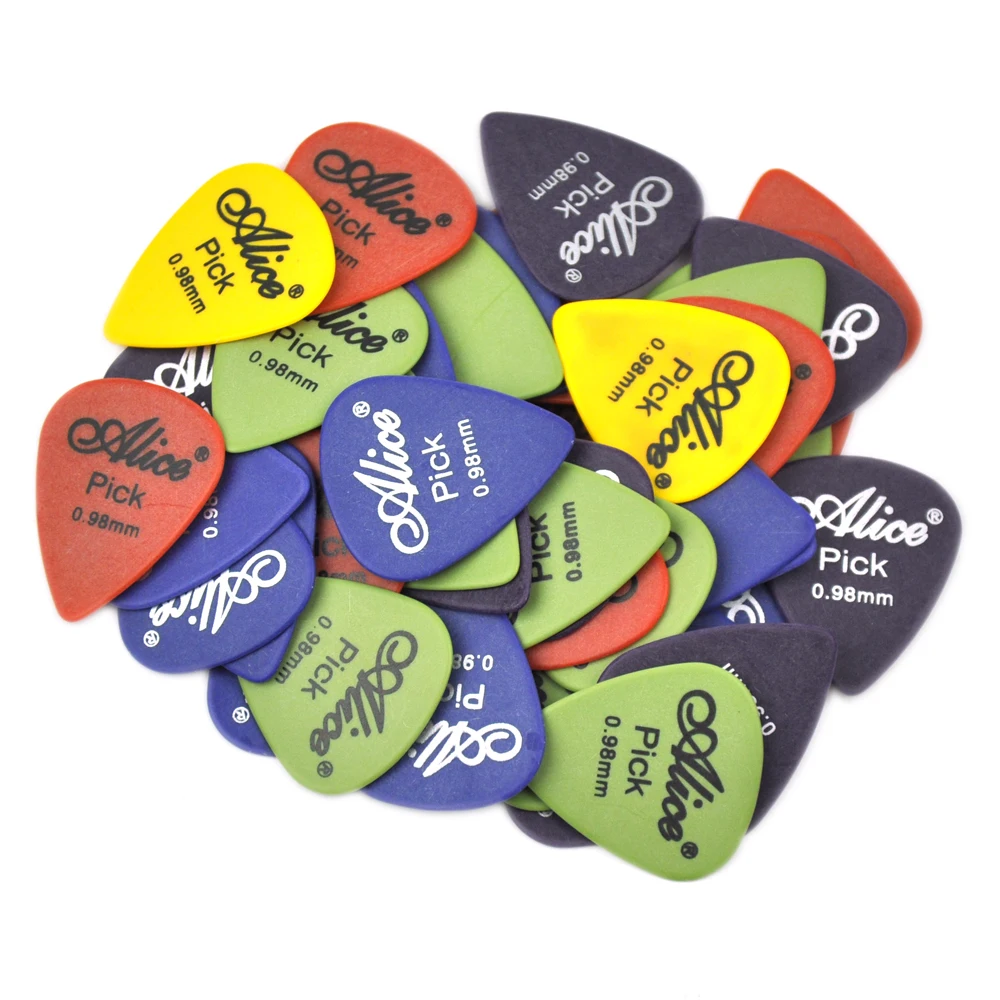 

50pcs Gauge 0.98mm Alice Delrin Guitar Picks Plectrums For Electric Guitar