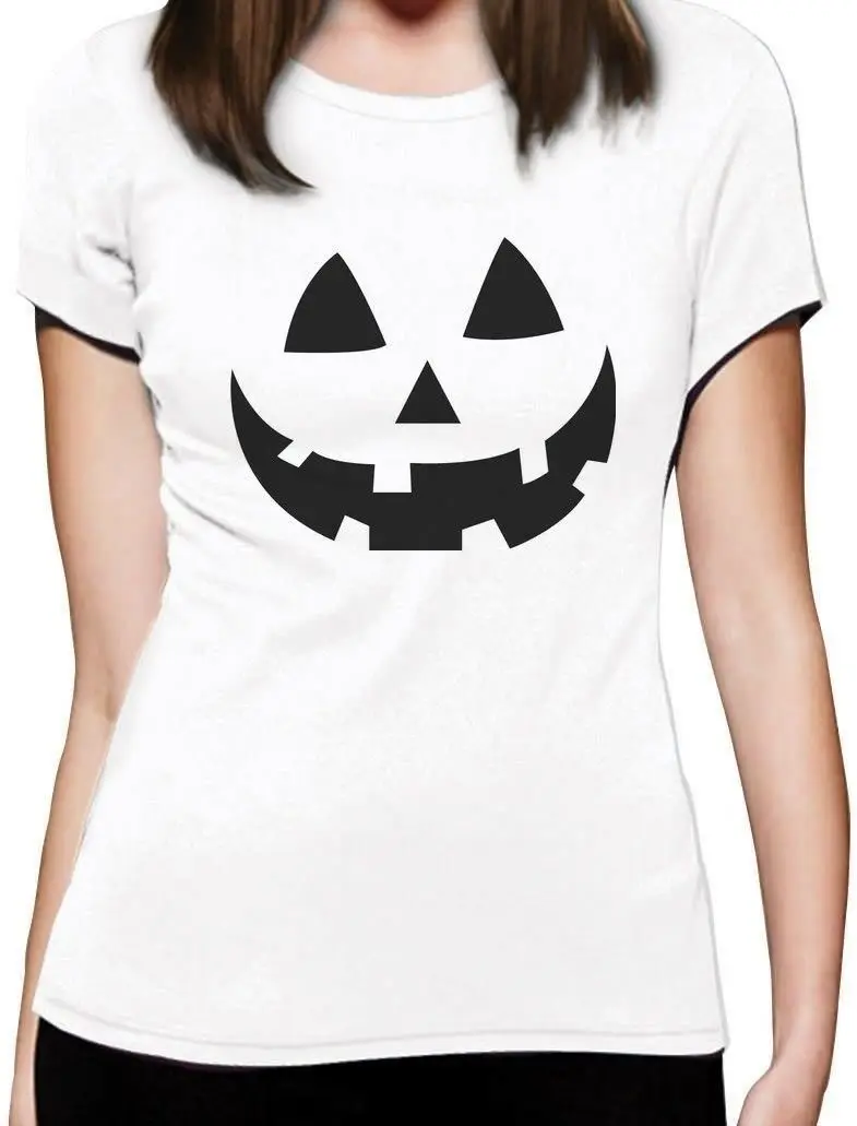 

Smiling Pumpkin Face Funny Halloween T-Shirt Summer Cotton Short Sleeve O-Neck Unisex T Shirt New S-3XL