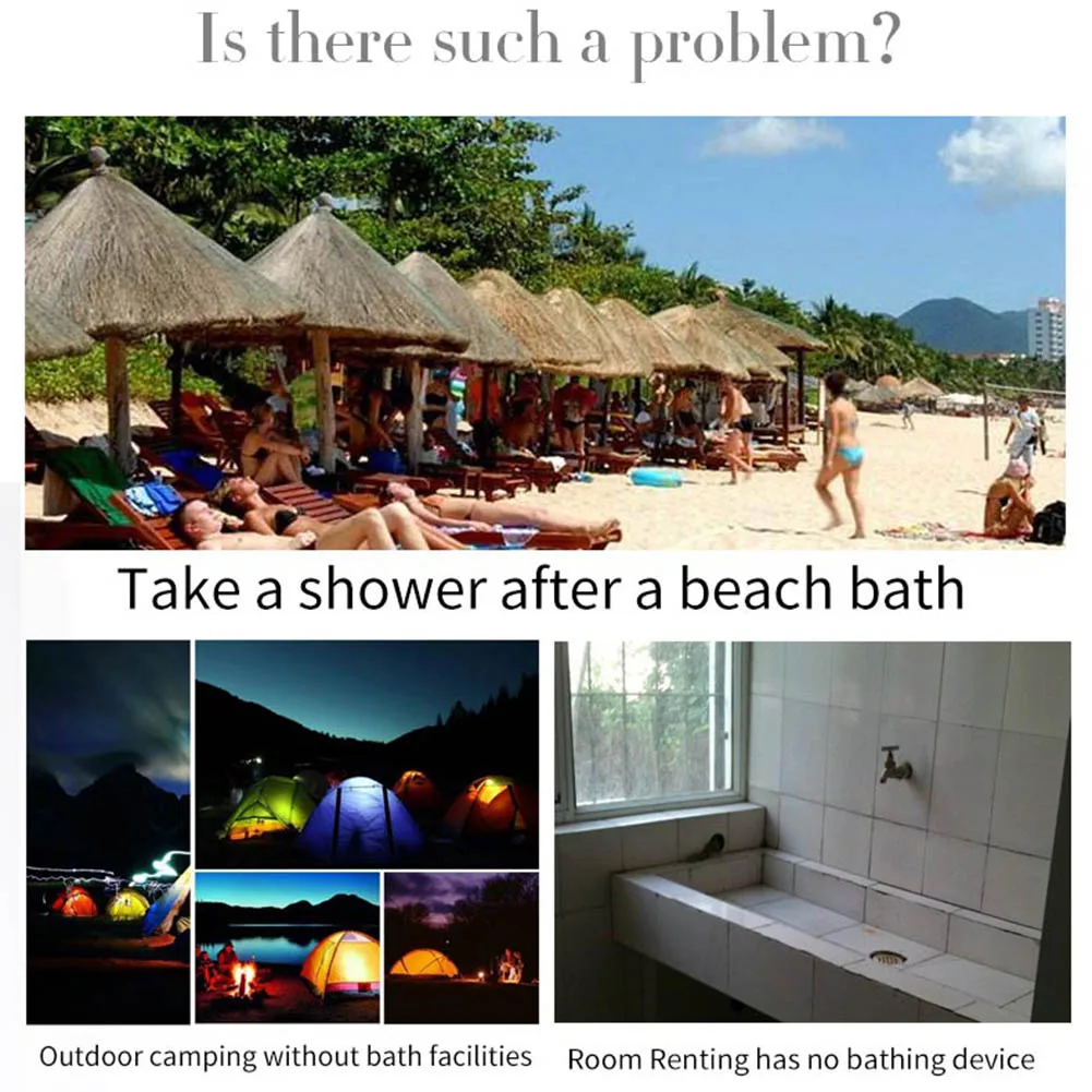 Портативный Открытый силиконовые насадки для душа Кемпинг принадлежности