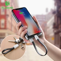 floveme keychain charger usb cable micro usb type c cable for iphone 11 7 8 xr x 15cm portable tpe usb charger cabo wire cord