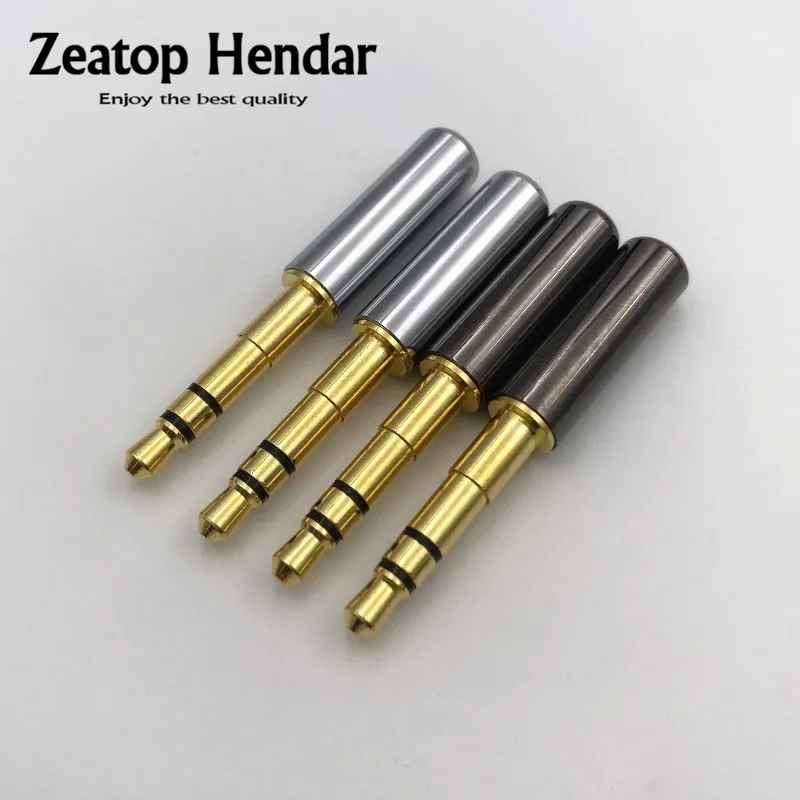 10 шт. медный Мини 3 5 мм полюсный длинный штекер аудиоразъем адаптер для наушников