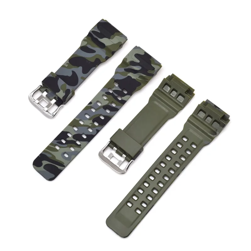 Спортивный ремешок для часов Casio gg-1000/GWG-100/GSG-100 G-Shock камуфляжный резиновый