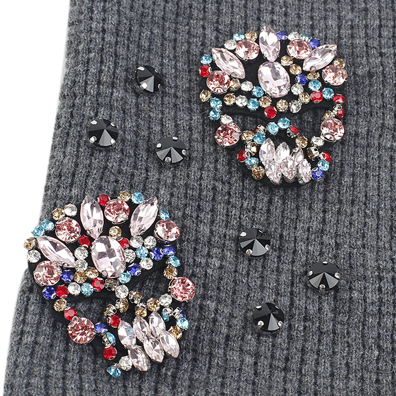 

Adult Cashmere Beanie Hat With Skull Rhinestone Accessories Autumn Winter Warm Hat Adult Beanies Skull Cap