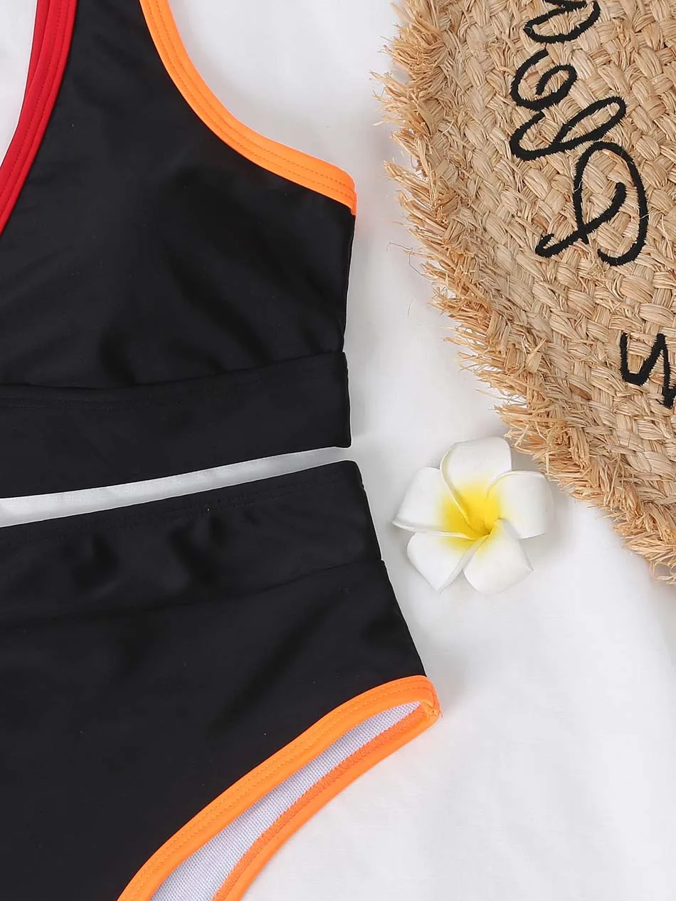 

Pocket Girl Tankinis 2020 Mujer Maillot De Bain Femme Tankini Solid Bikini Tankini High Waisted Bathing Suits Ensemble Bikini