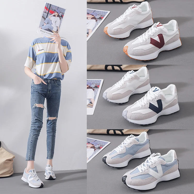 

New fashion ladies leisure balance shoes, outdoor fitness jogging shoesthick-soled increased women's shoes, student sports shoes