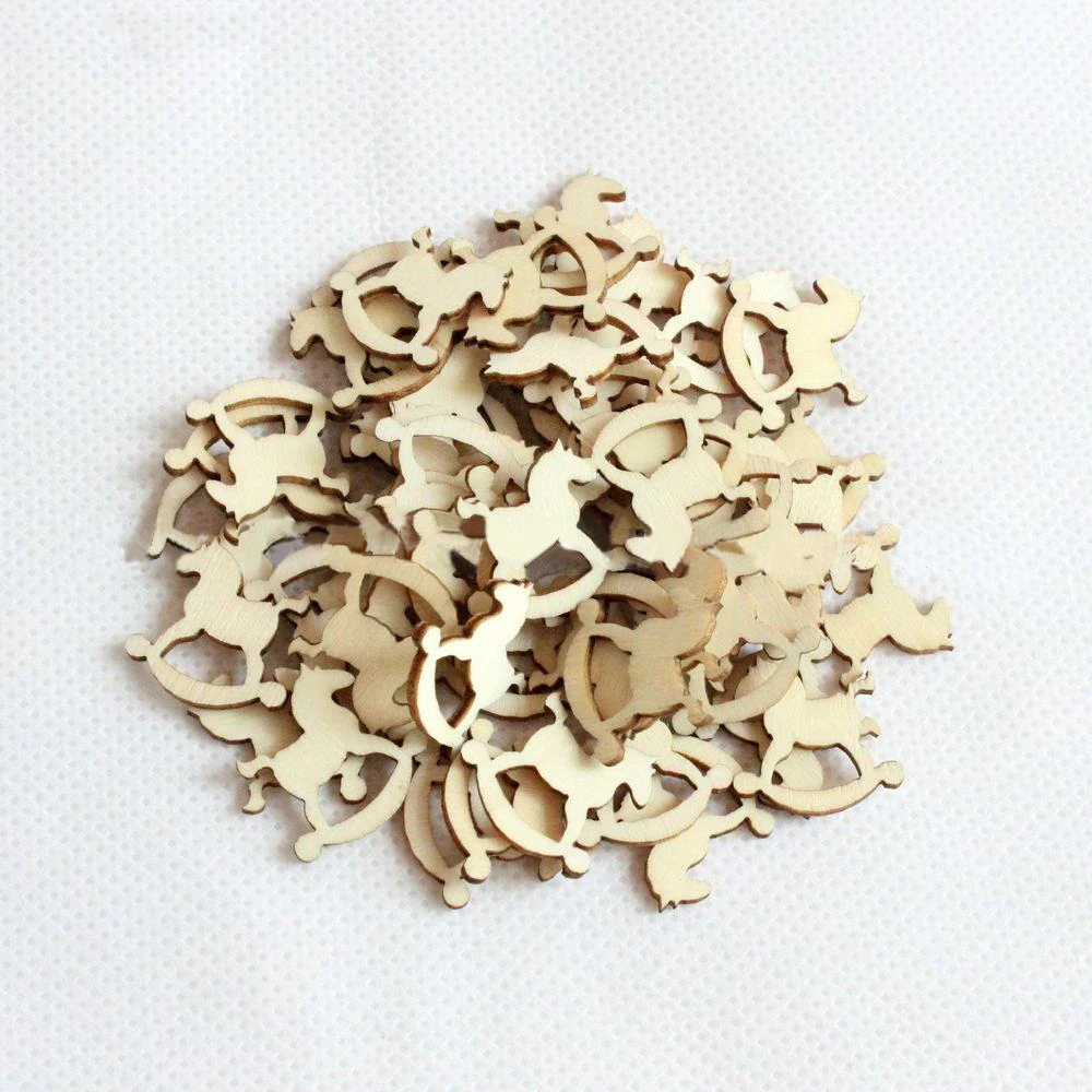 20 мм натуральные пустые деревянные рождественские мини снежинки Рождественская