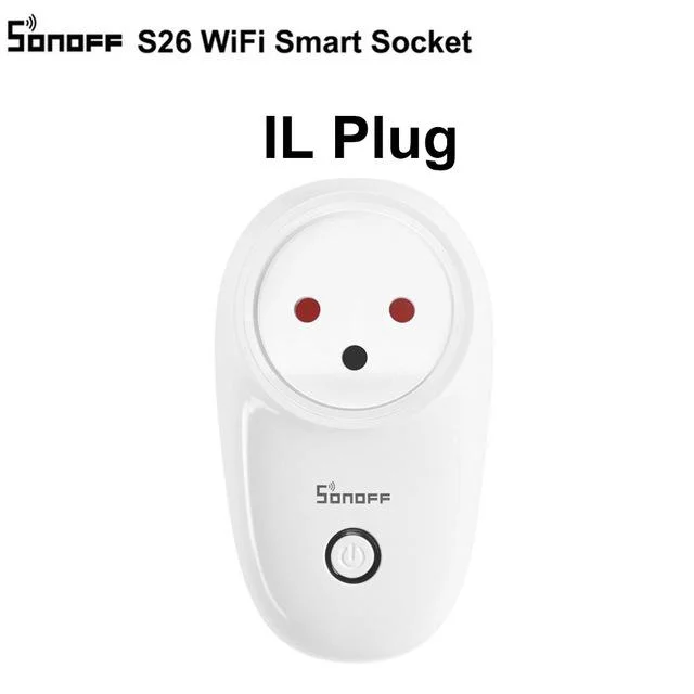 Переключатель Sonoff S26 для умного дома Wi Fi IL CH IT BR умный штекер таймер дистанционное