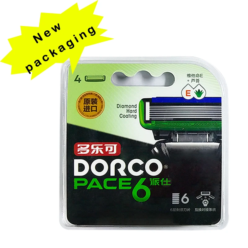 Высокое качество Оригинальные Dorco Pace 6 Ручная Мужская сменные лезвия для бритвы