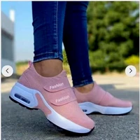 europe 2021 new plus size 43 platform shoes woman fashion sneakers med 3cm 5cm hook loop casual women shoes sneakers