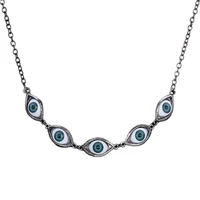 goth gothic kpop evil eye chain necklace for man women pendant choker necklace new fashion jewelry vintage punk