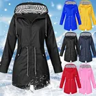 Женский дождевик 2021, длинный непродуваемый плащ на закате, походный плащ, ветрозащитная куртка для отдыха на открытом воздухе и походов, Осень-зима