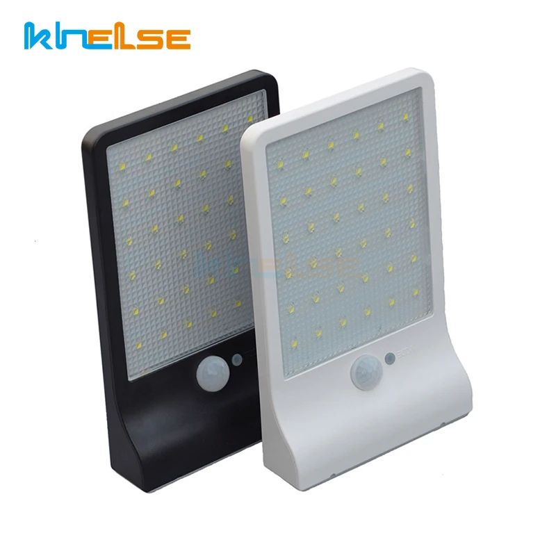 Простой светодиодный светильник с датчиком движения на солнечной батарее 36