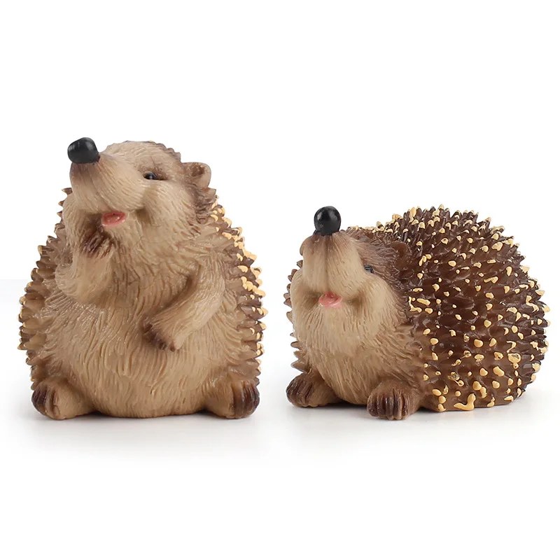 Mini erizo salvaje de simulaci&oacute;n de animales para ni&ntilde;os, modelo de colecci&oacute;n cognitiva educativa de ciencia, juguete hecho a mano de escritorio-3