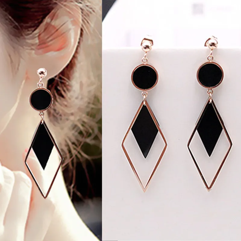 Серьги из титановой стали новинка 2020 темпераментные Геометрические Квадратные