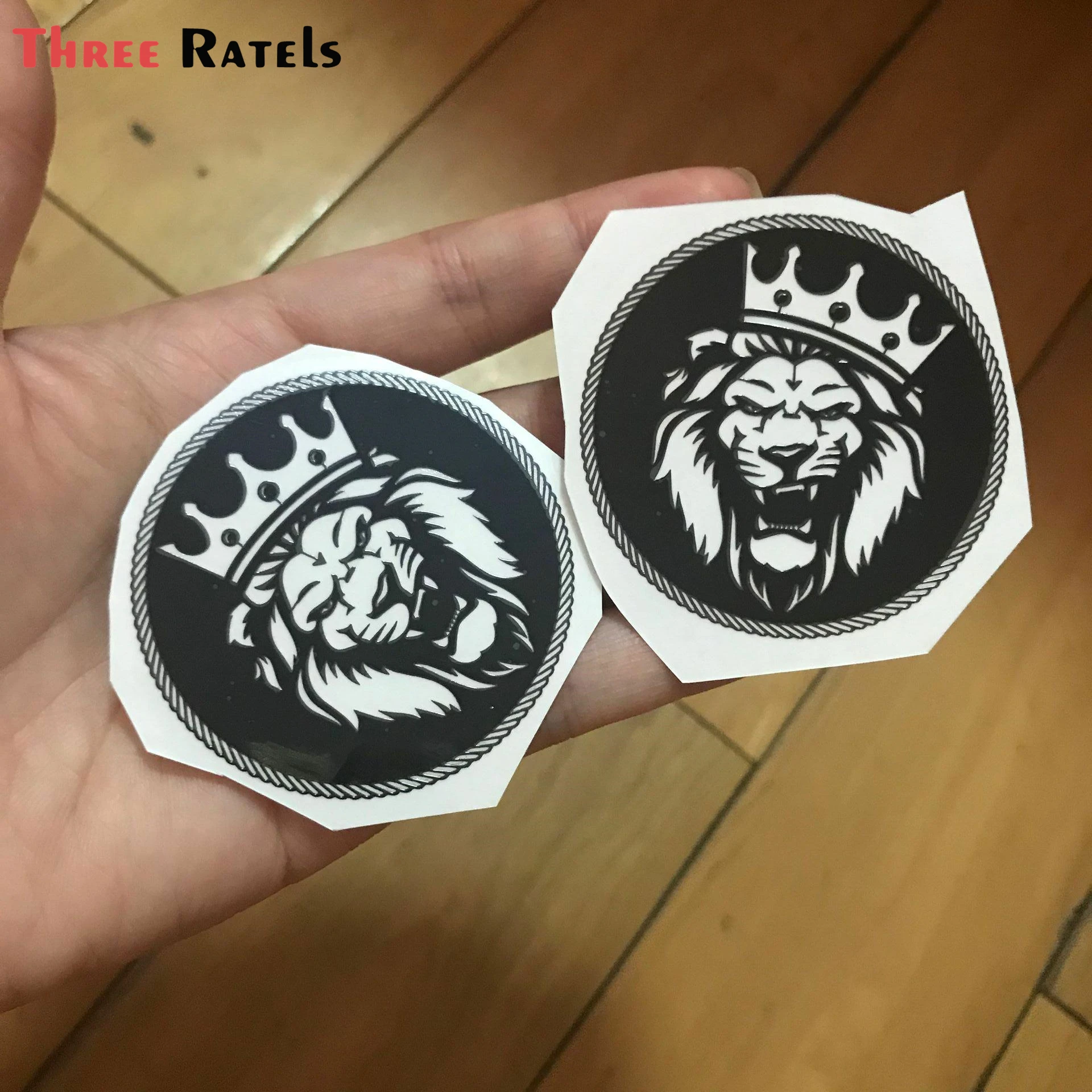 

51mm MT-063 Cool Black Golden Metal King Lion Sticker Decal For Car Mobile Phone Notebook Laptop Guitar DIY Stickers