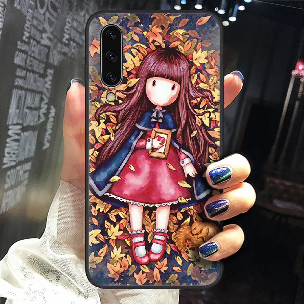 

Cartoon cute Santoro Gorjuss Phone Case Cover For Samsung Galaxy A10 A20 A30 E A40 A50 A51 A70 A71 J 5 6 7 8 S black shell 3D